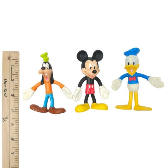 Walt Disney World Kellogg Mickey Mouse Goofy Donald Bendy Vintage 90s Toy Lot - Picture 5 of 8